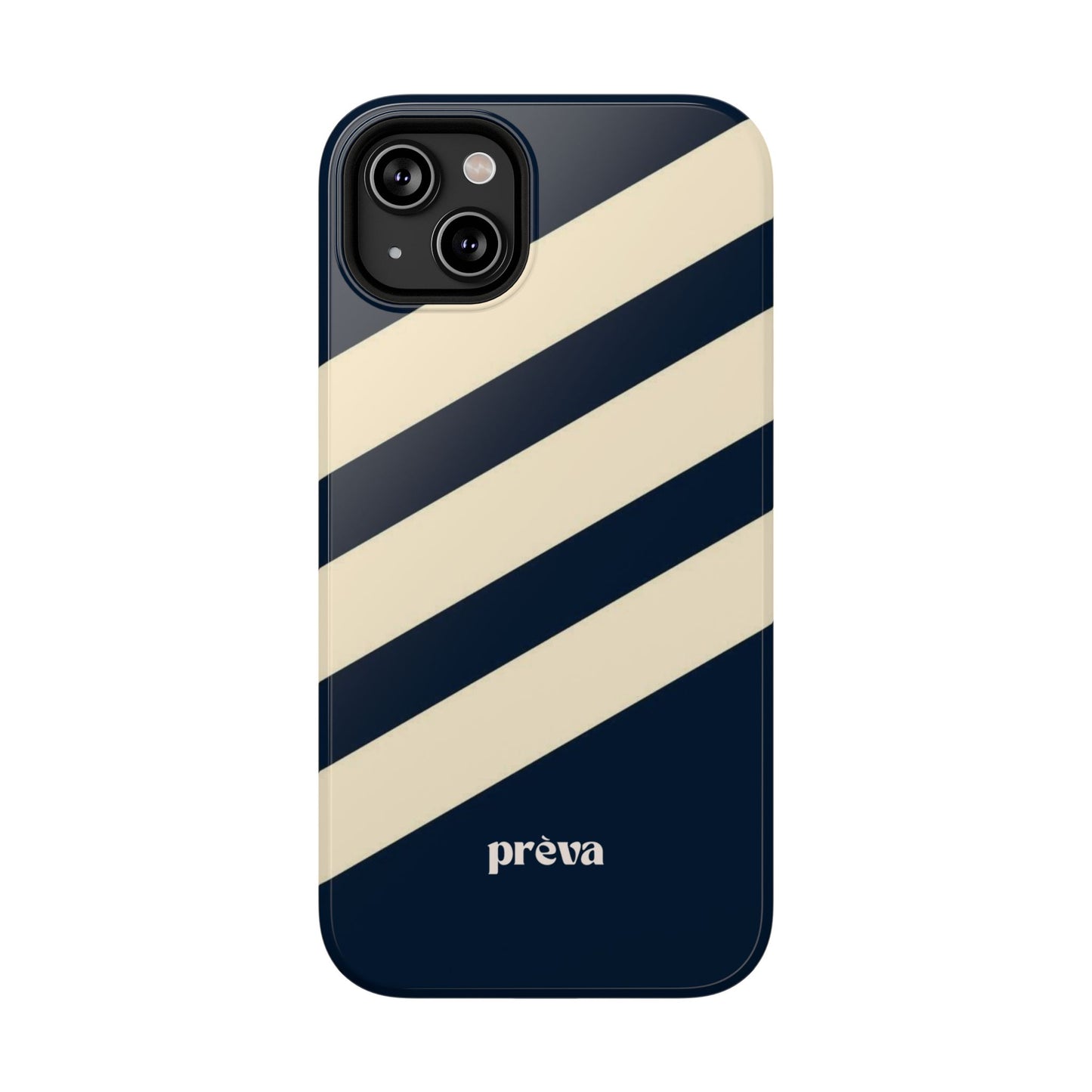 Striped Navy & Cream Phone Case
