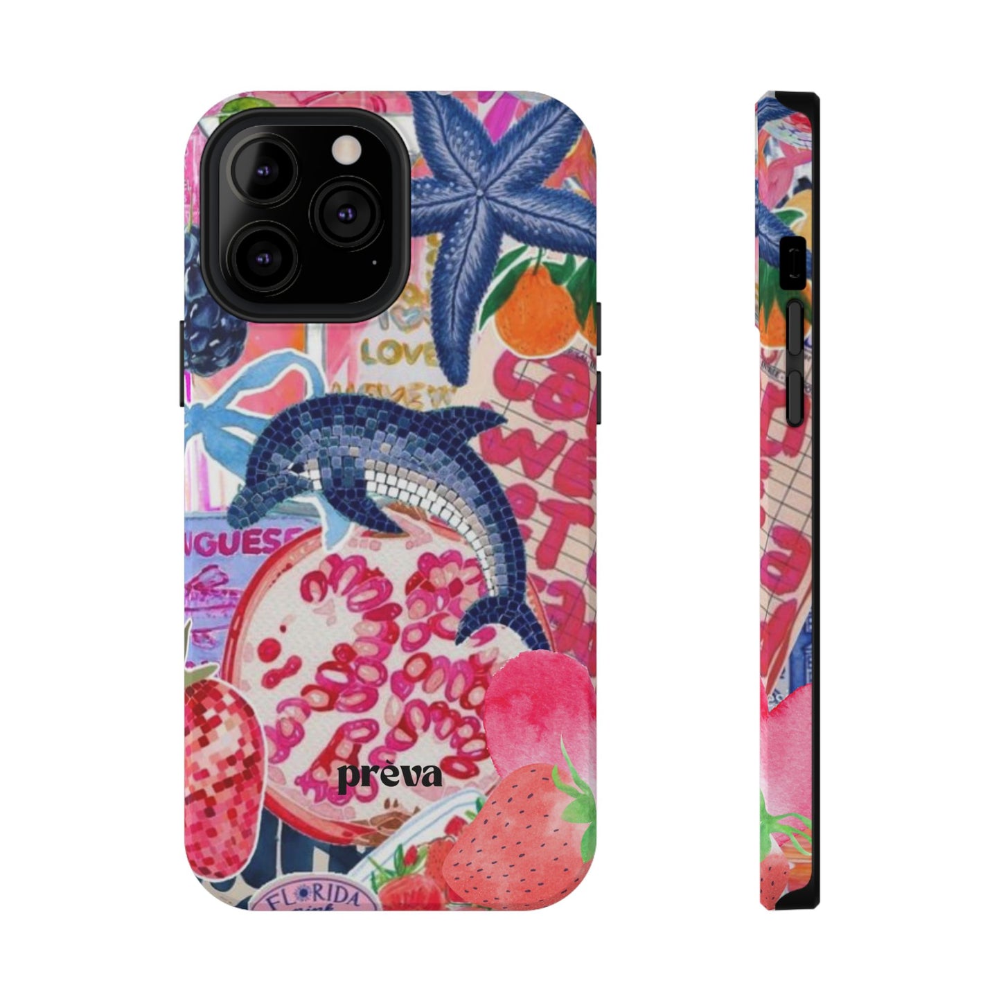Dolphin Tropics Collage Phone Case