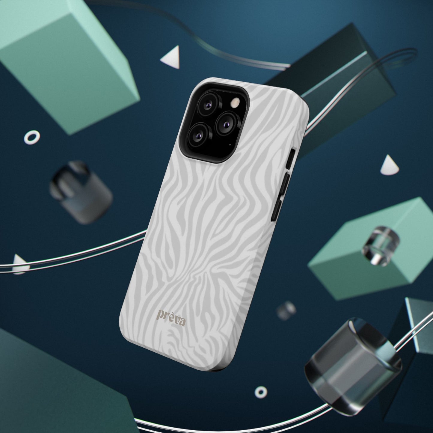 Zebra White Wave Phone Case