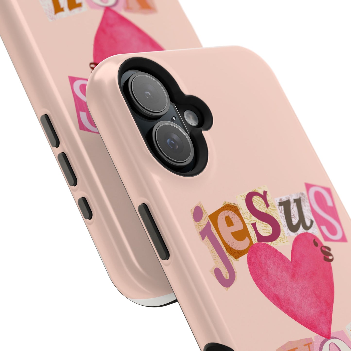 Pink Jesus Loves You Phone Case