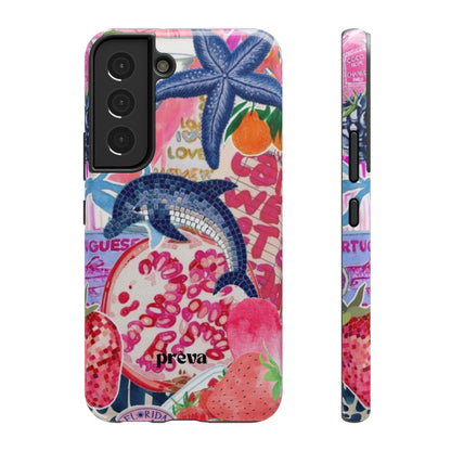 Dolphin Tropics Collage Phone Case