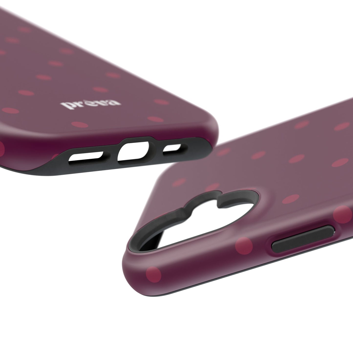 Maroon Polka Dots Phone Case