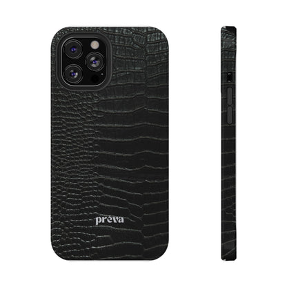 Black Croc Phone Case