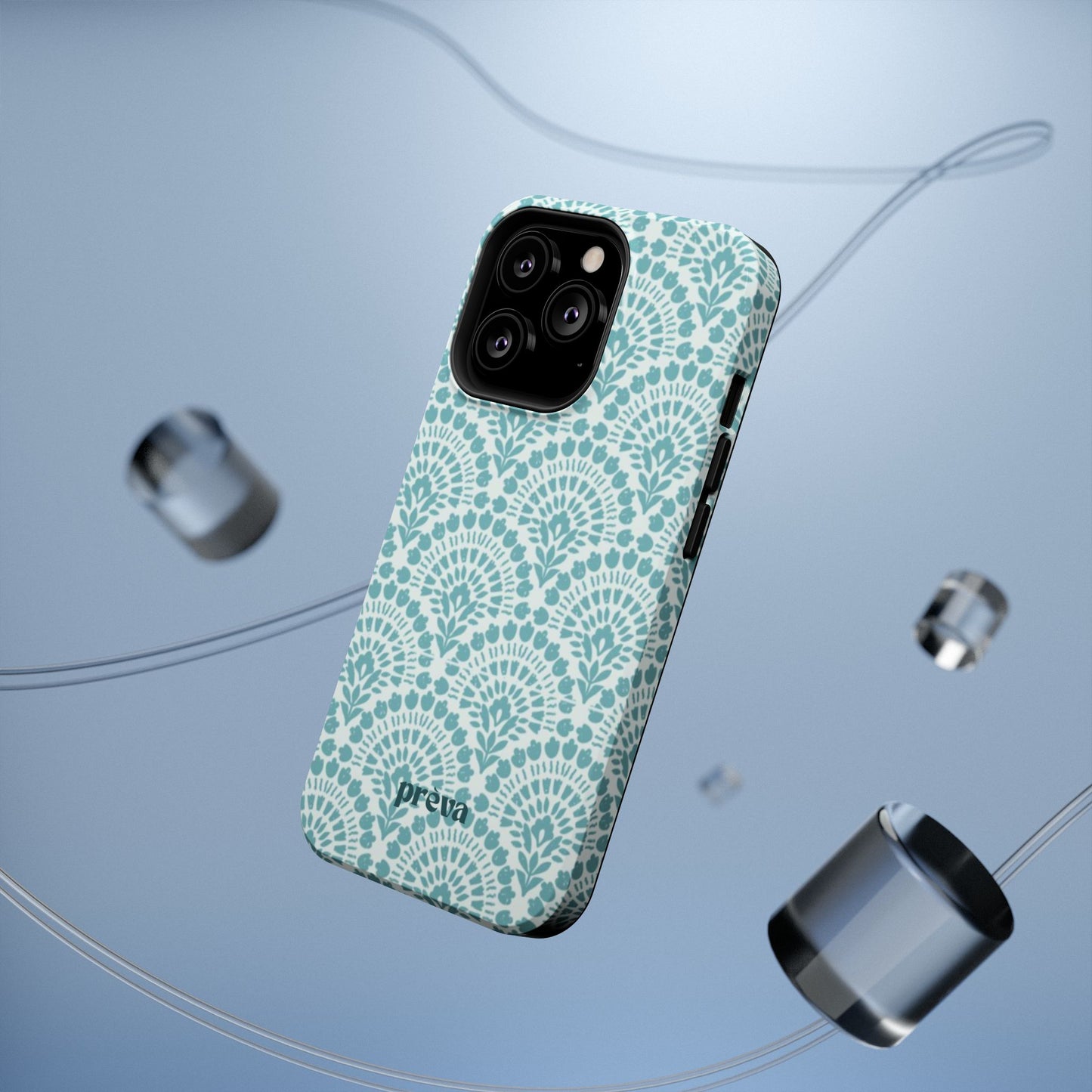 Aqua Lace Pattern Phone Case