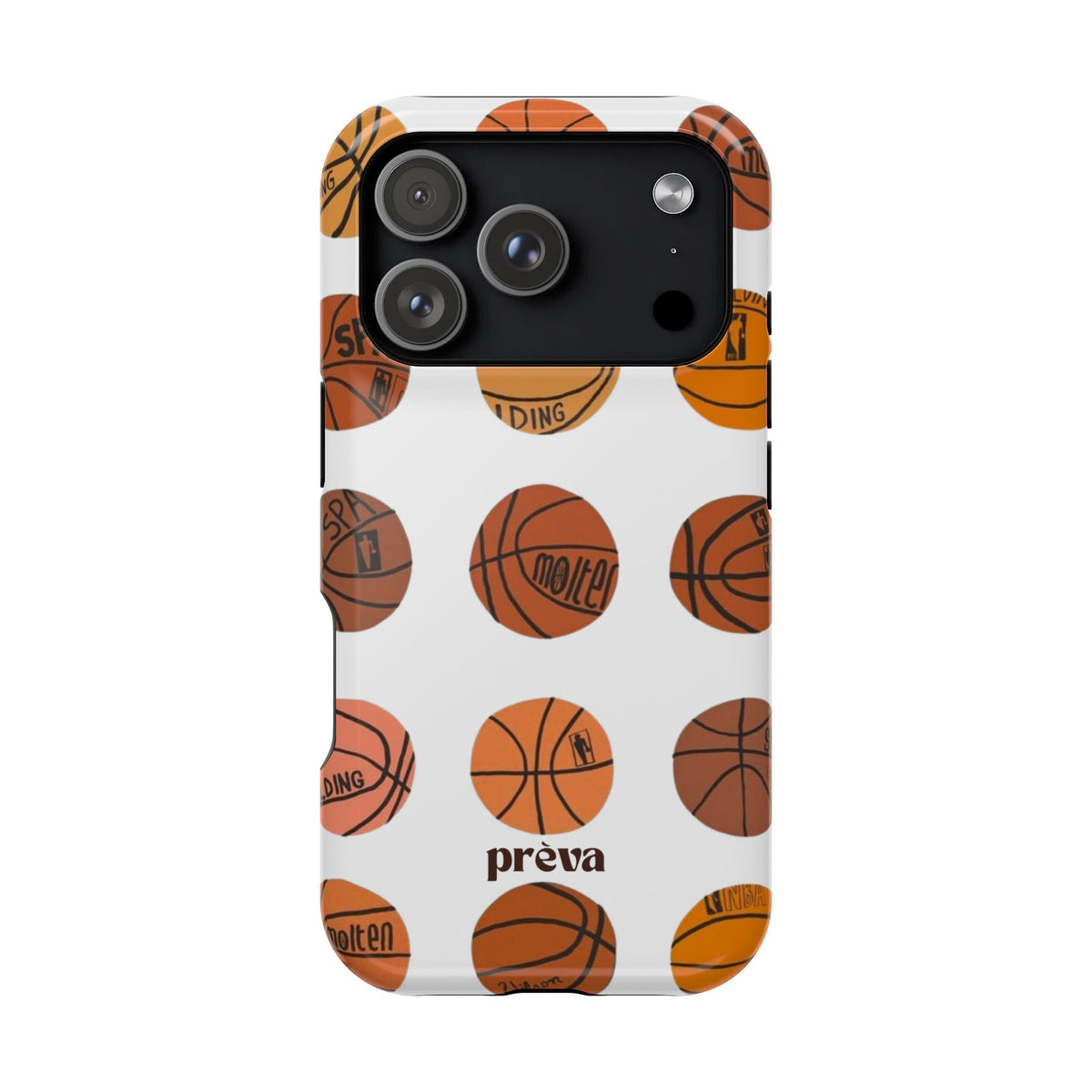 White Basketball Phone Case