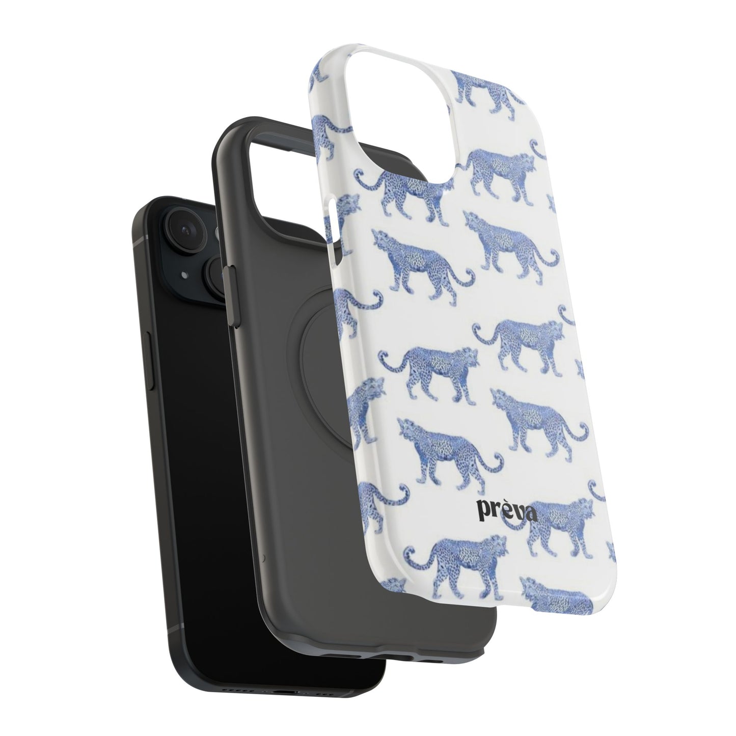 Blue Leopard Pattern Phone Case