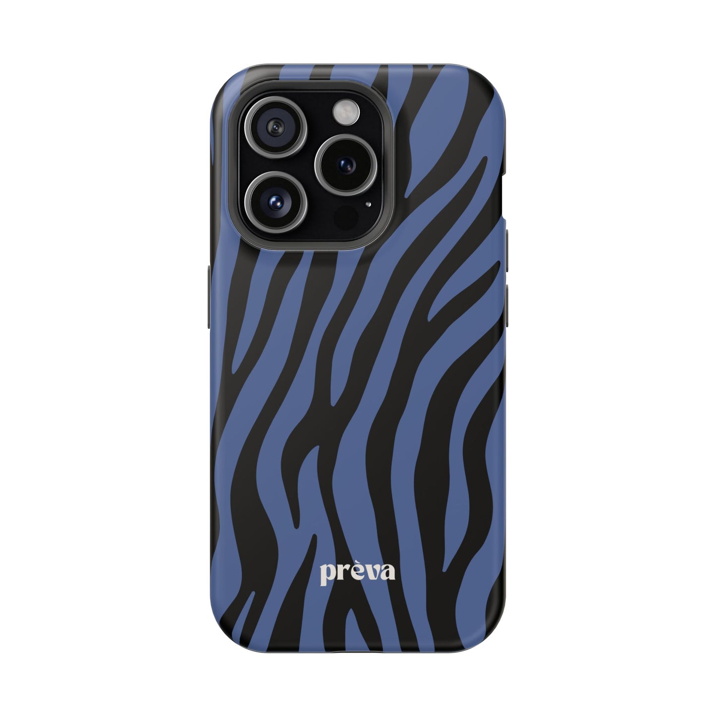 Blue & Black Zebra Stripe Phone Case