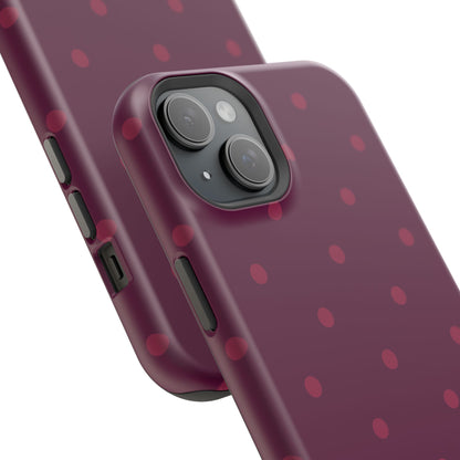 Maroon Polka Dots Phone Case