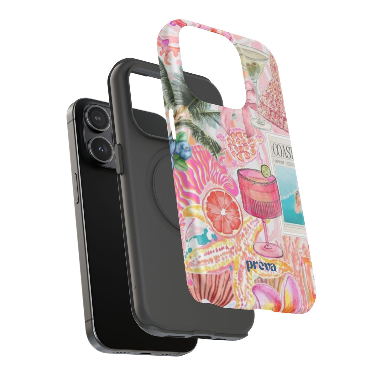 Pink Cocktail Collage Phone Case