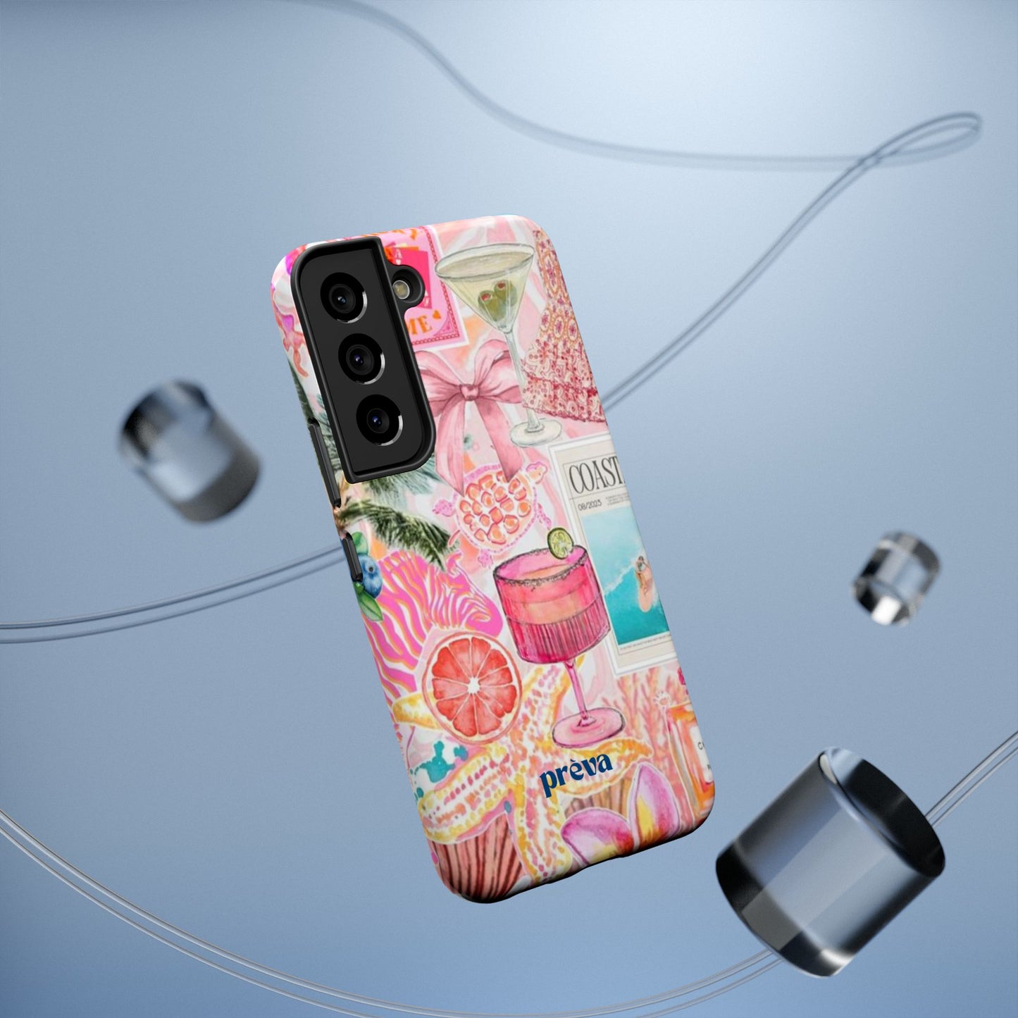 Pink Cocktail Collage Phone Case