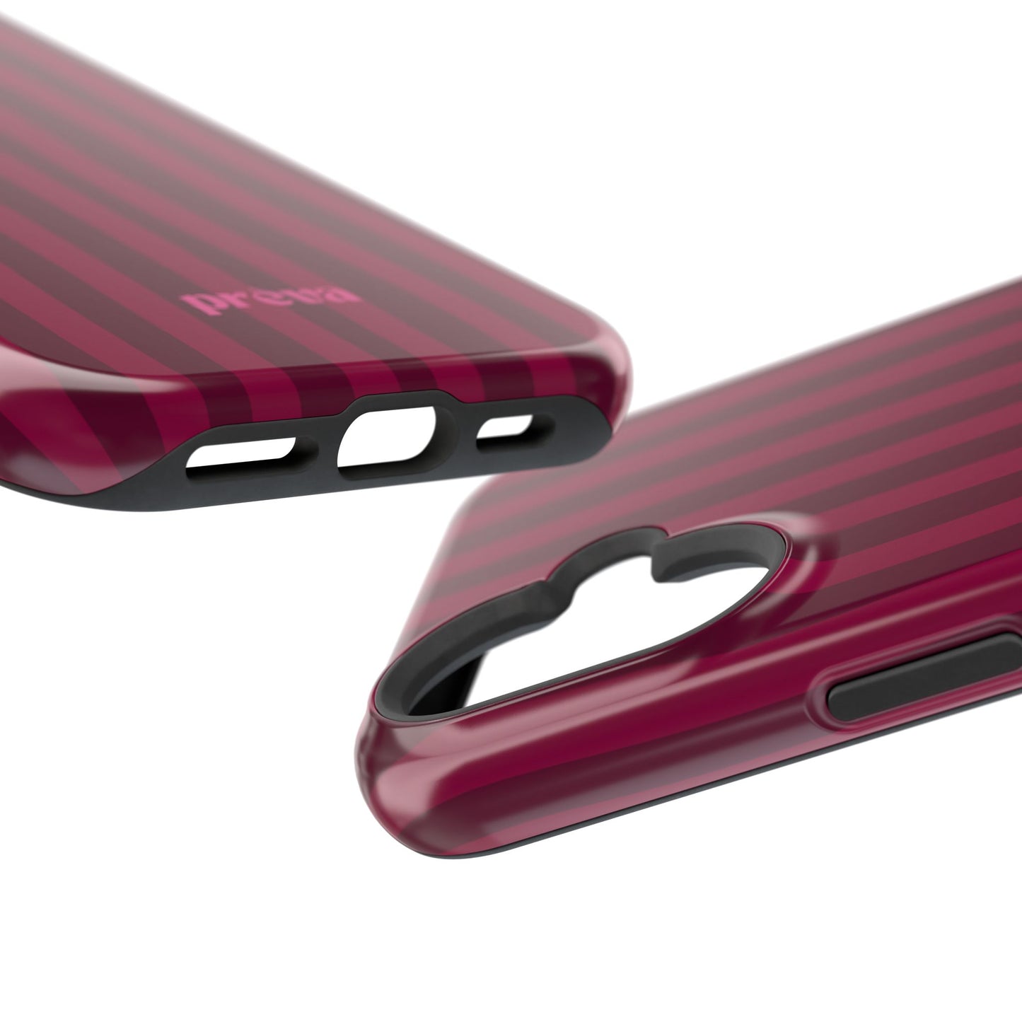 Burgandy Stripes x Ava Dudderar Phone Case