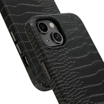 Black Croc Phone Case