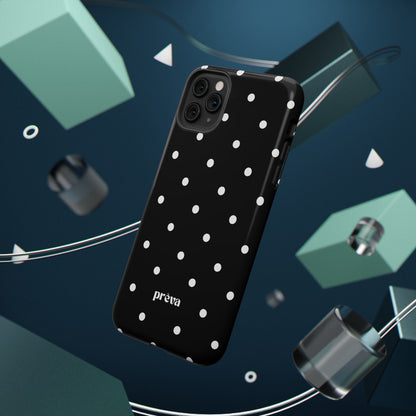Black with White Polka Dots Phone Case