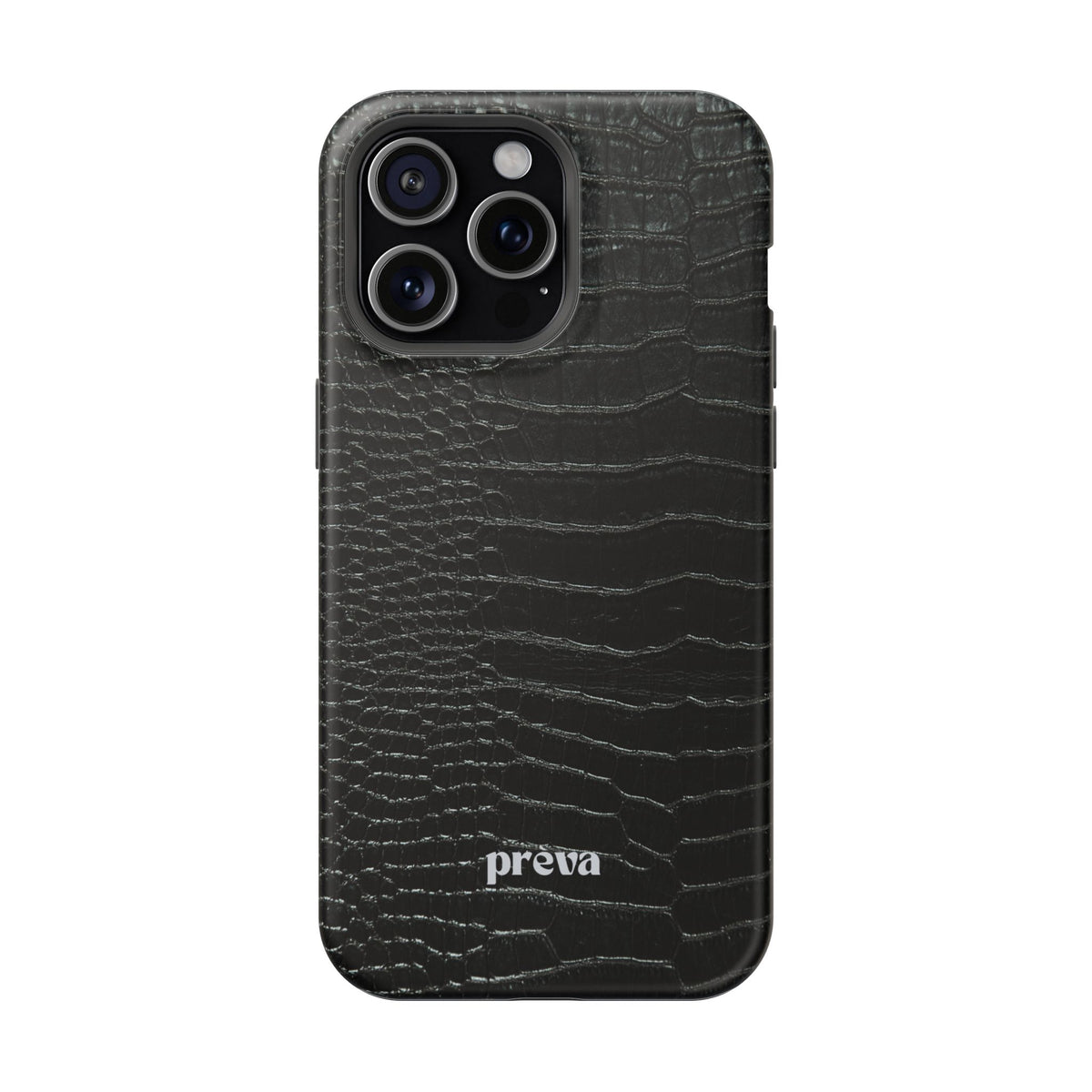 Black Croc Phone Case