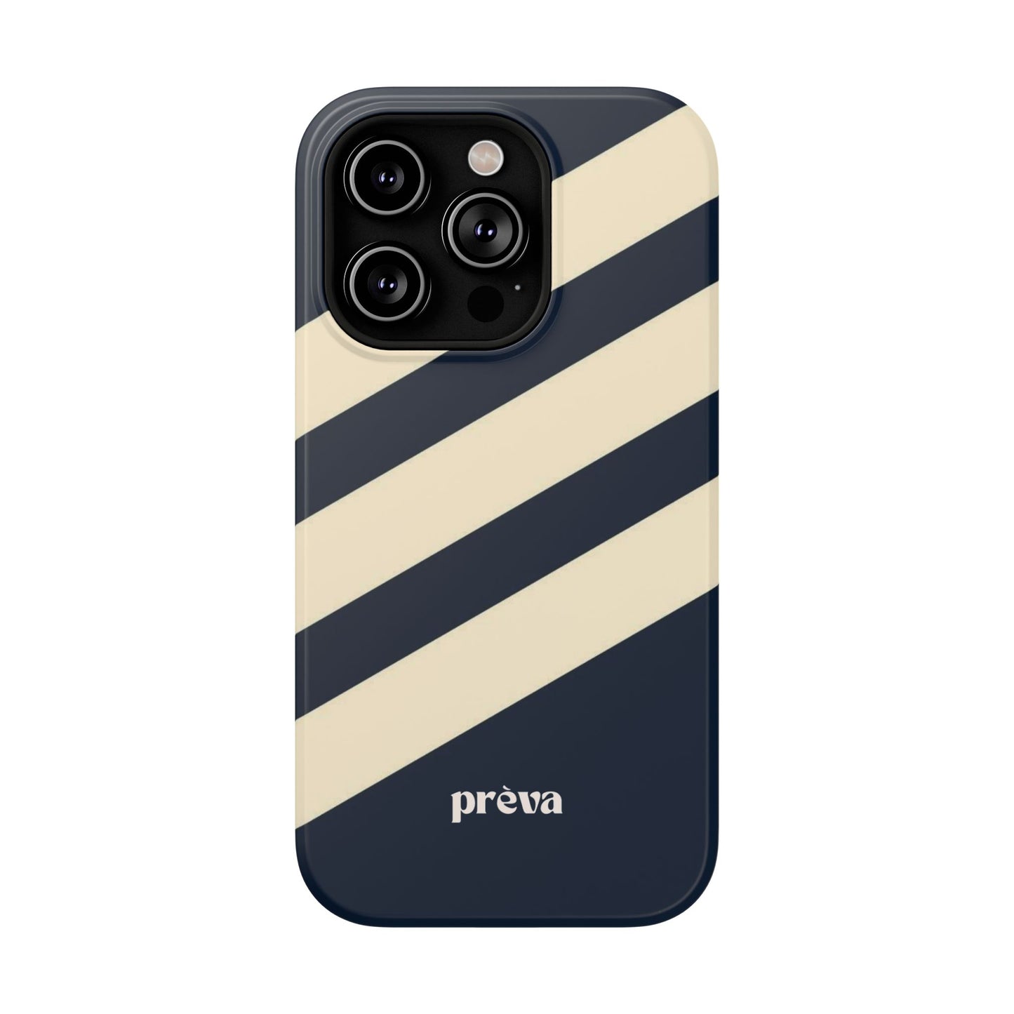 Striped Navy & Cream Phone Case