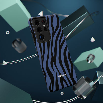 Blue & Black Zebra Stripe Phone Case
