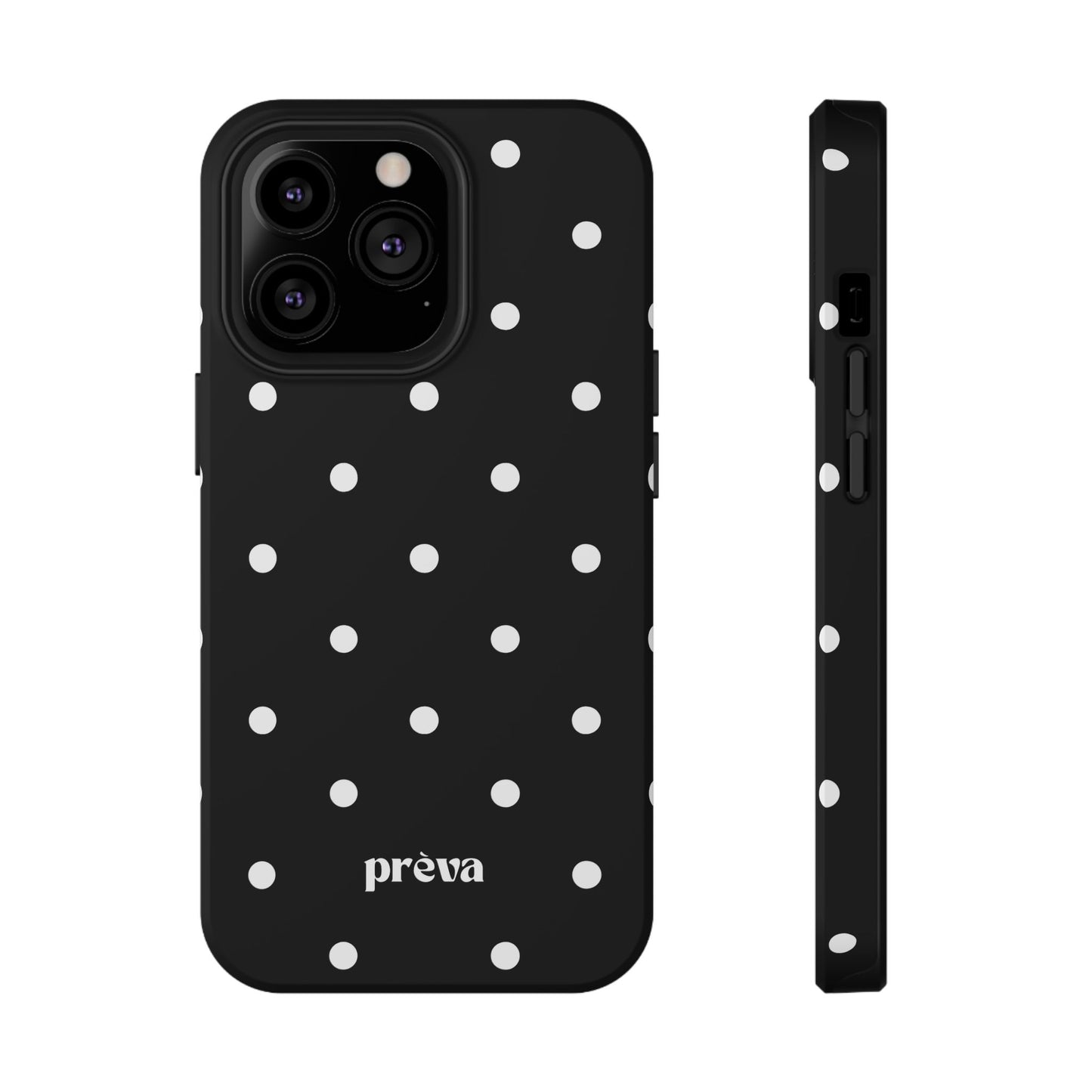 Black with White Polka Dots Phone Case
