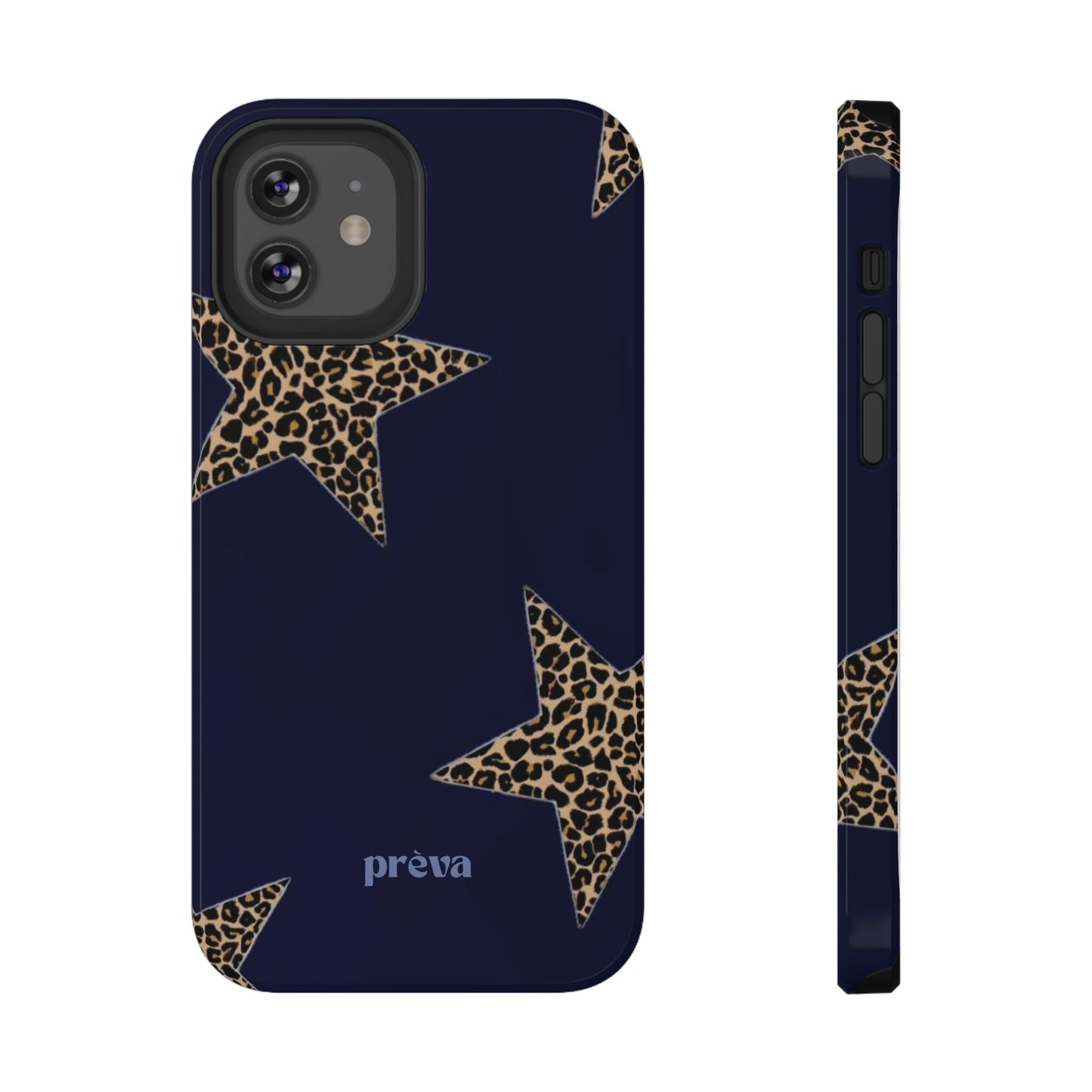 Navy Leopard Star Phone Case