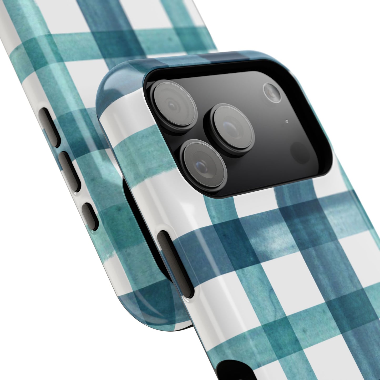 Teal Plaid Phone Case