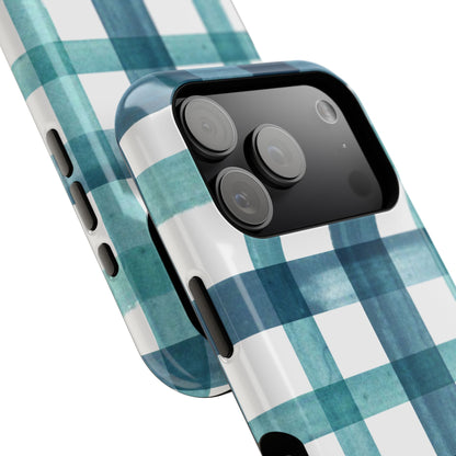 Teal Plaid Phone Case