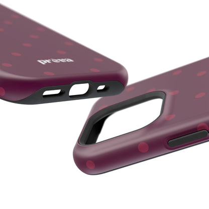 Maroon Polka Dots Phone Case