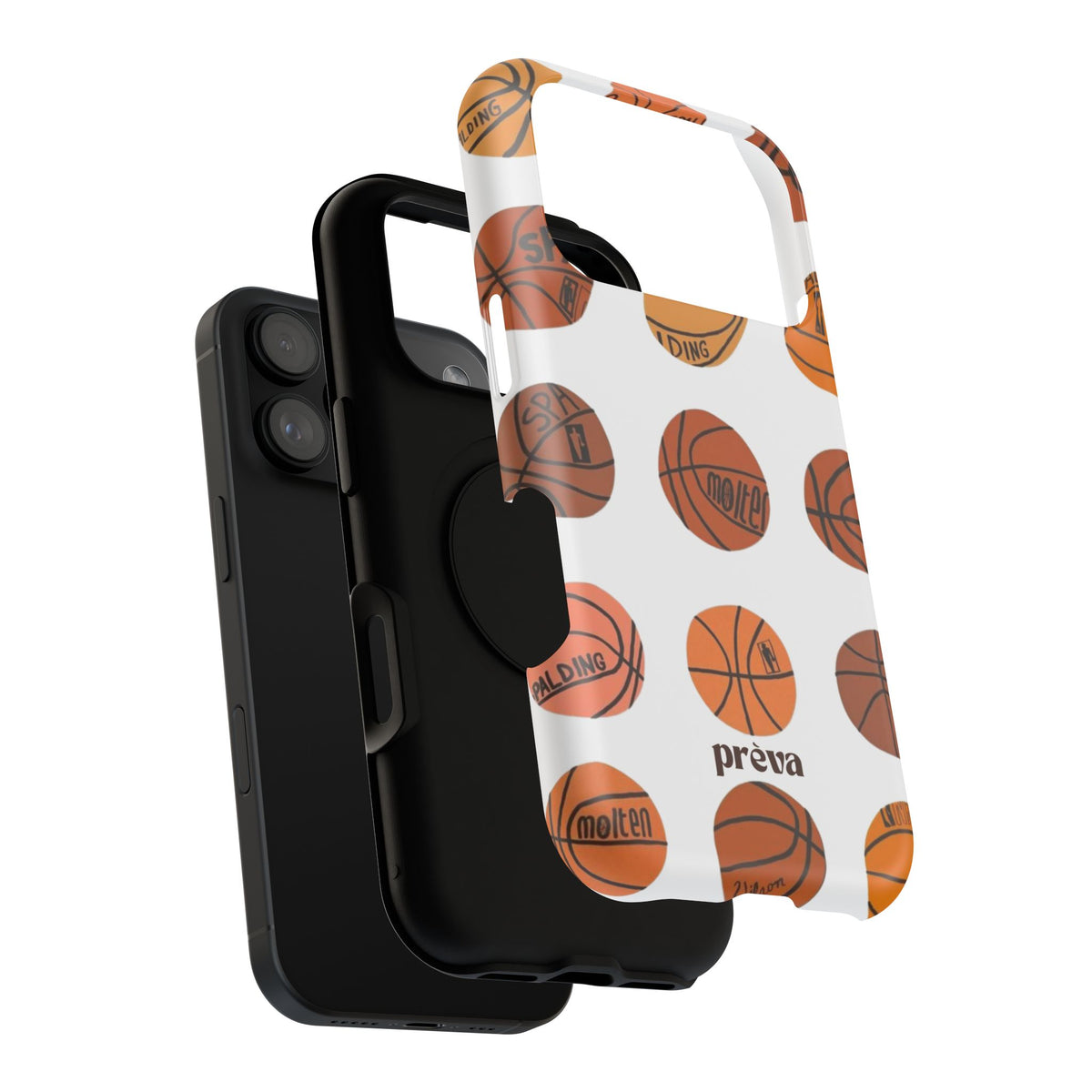 White Basketball Phone Case