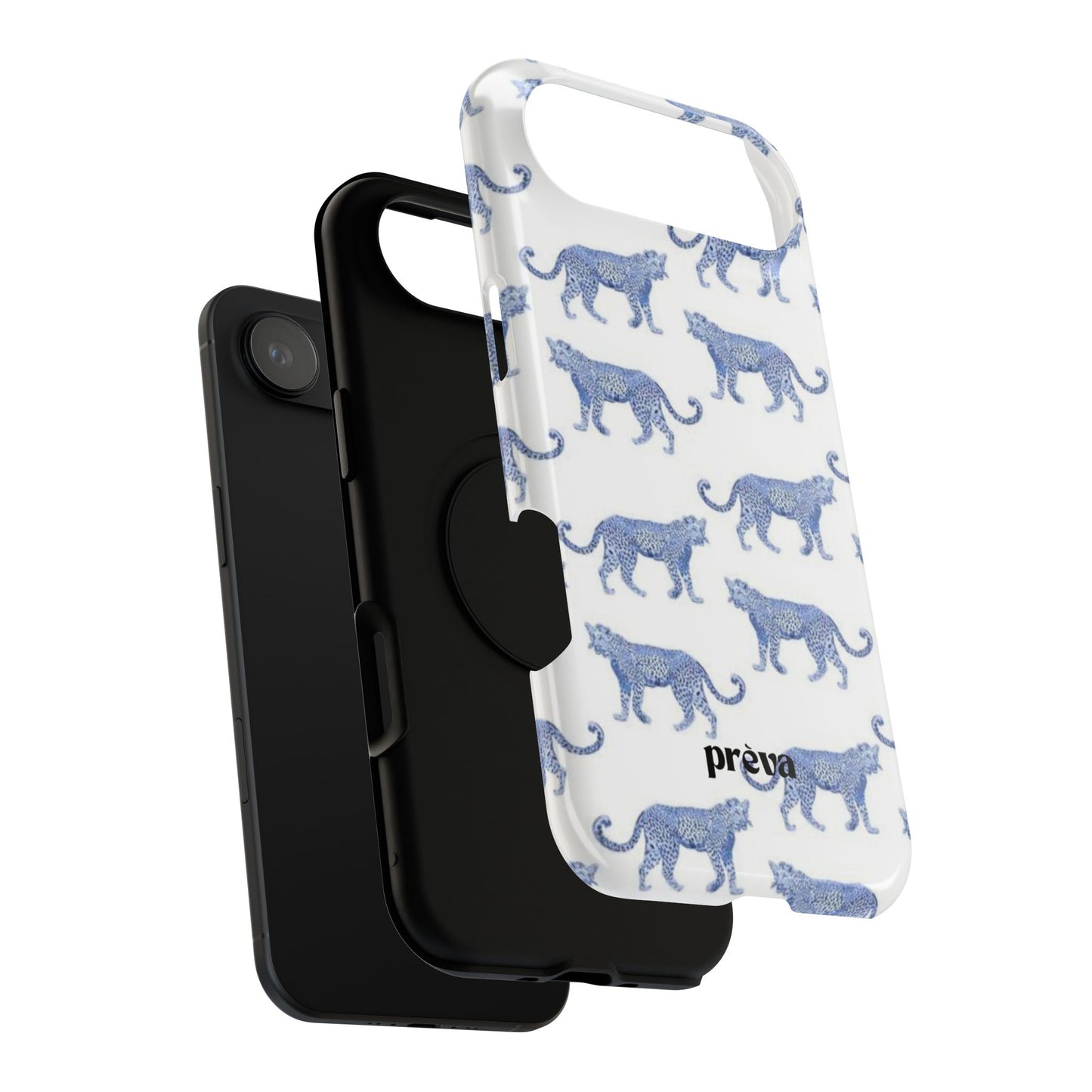 Blue Leopard Pattern Phone Case