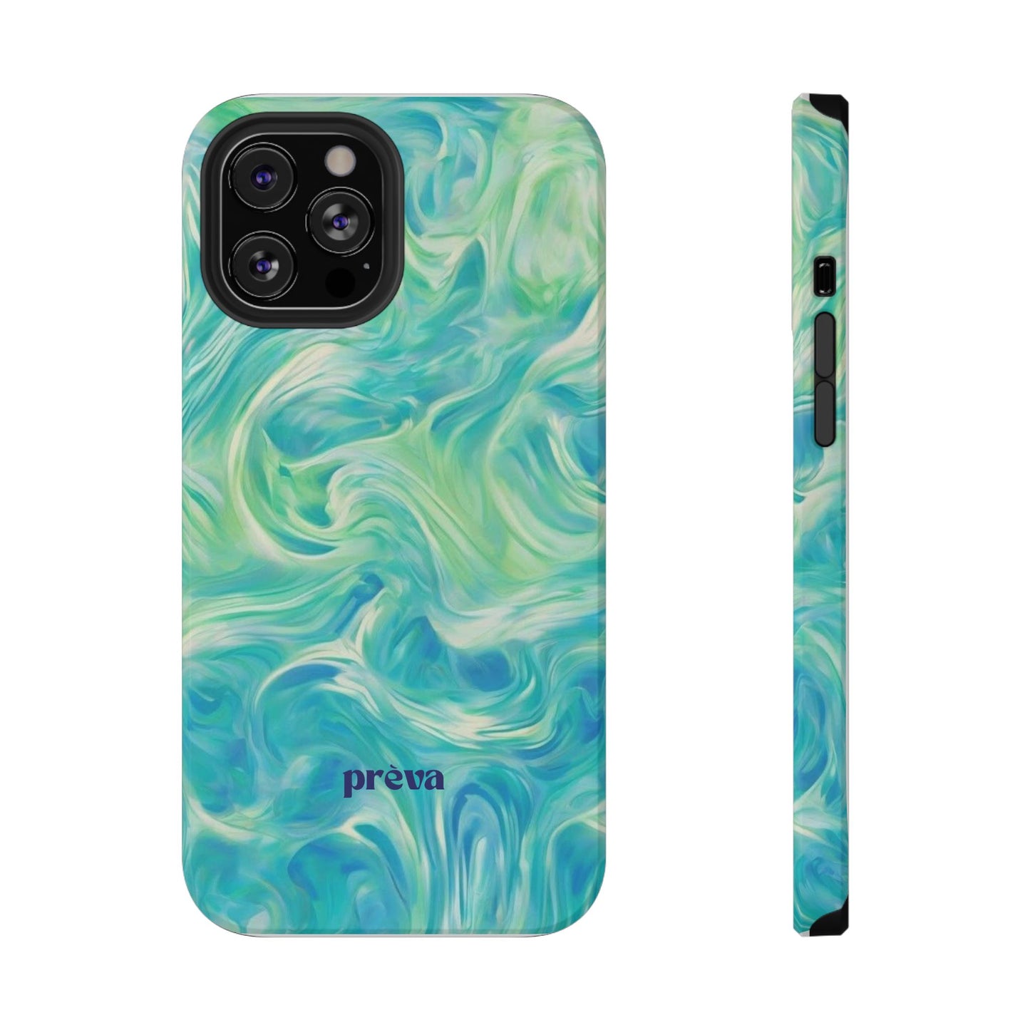 Teal & Green Swirl Phone Case