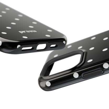 Black with White Polka Dots Phone Case