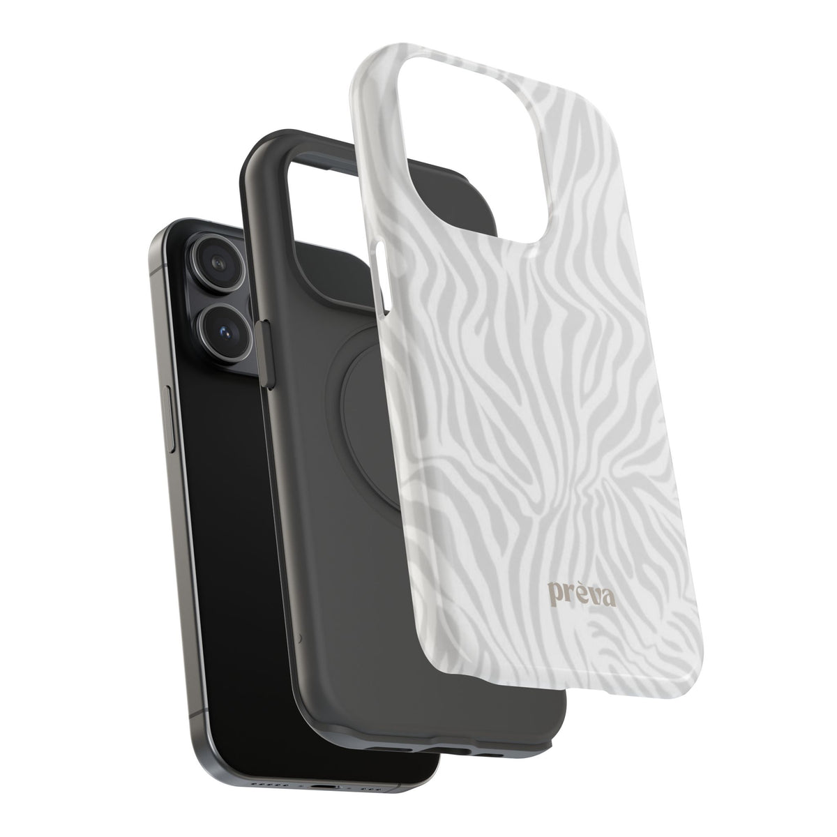 Zebra White Wave Phone Case