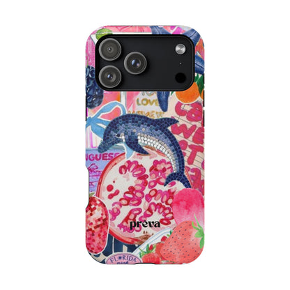 Dolphin Tropics Collage Phone Case