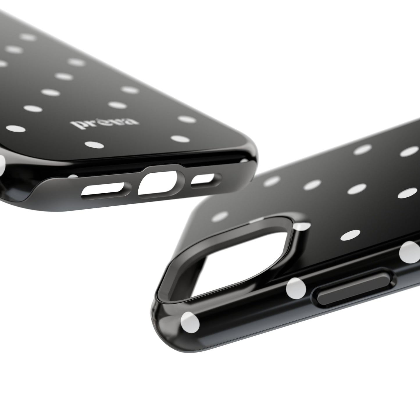Black with White Polka Dots Phone Case