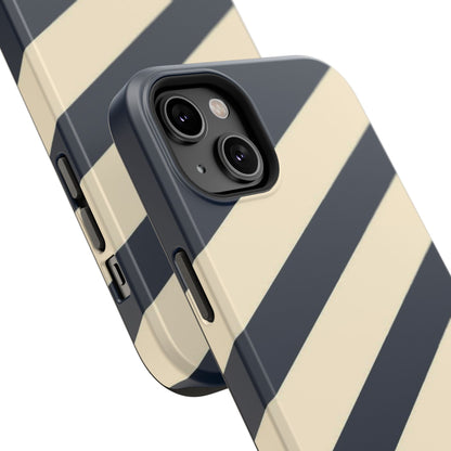 Striped Navy & Cream Phone Case