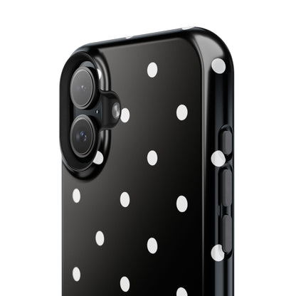 Black with White Polka Dots Phone Case