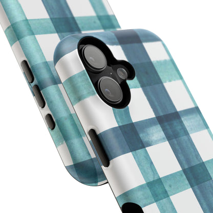 Teal Plaid Phone Case