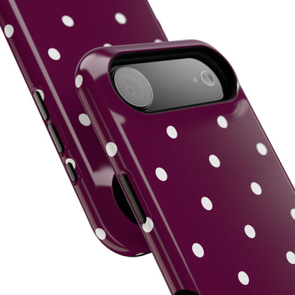 Maroon Polka Dot Phone Case