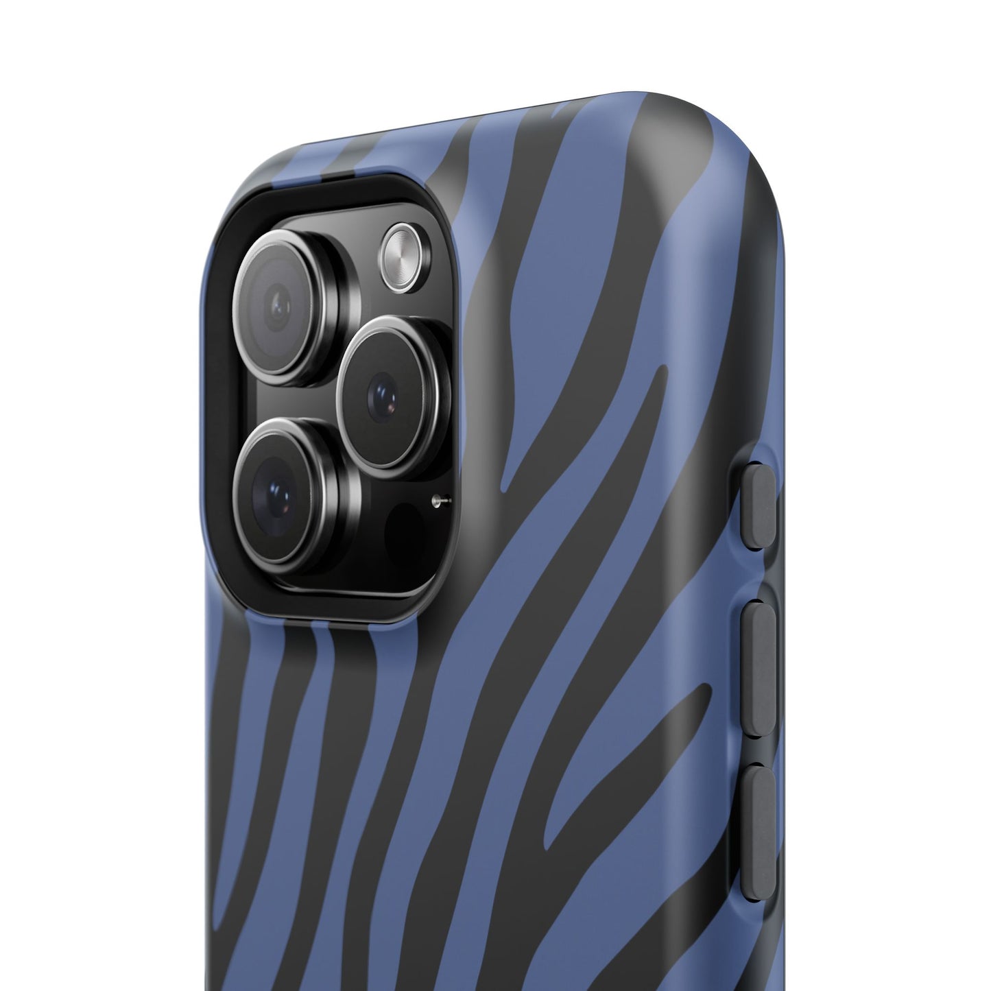 Blue & Black Zebra Stripe Phone Case