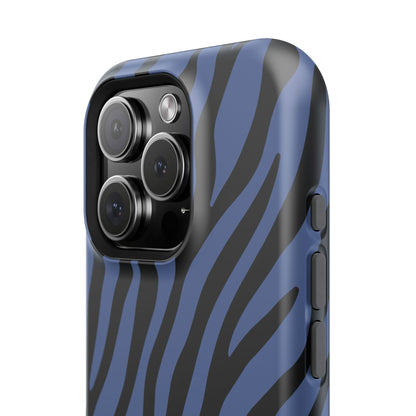 Blue & Black Zebra Stripe Phone Case