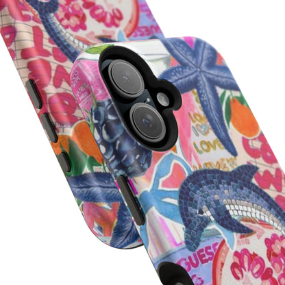 Dolphin Tropics Collage Phone Case