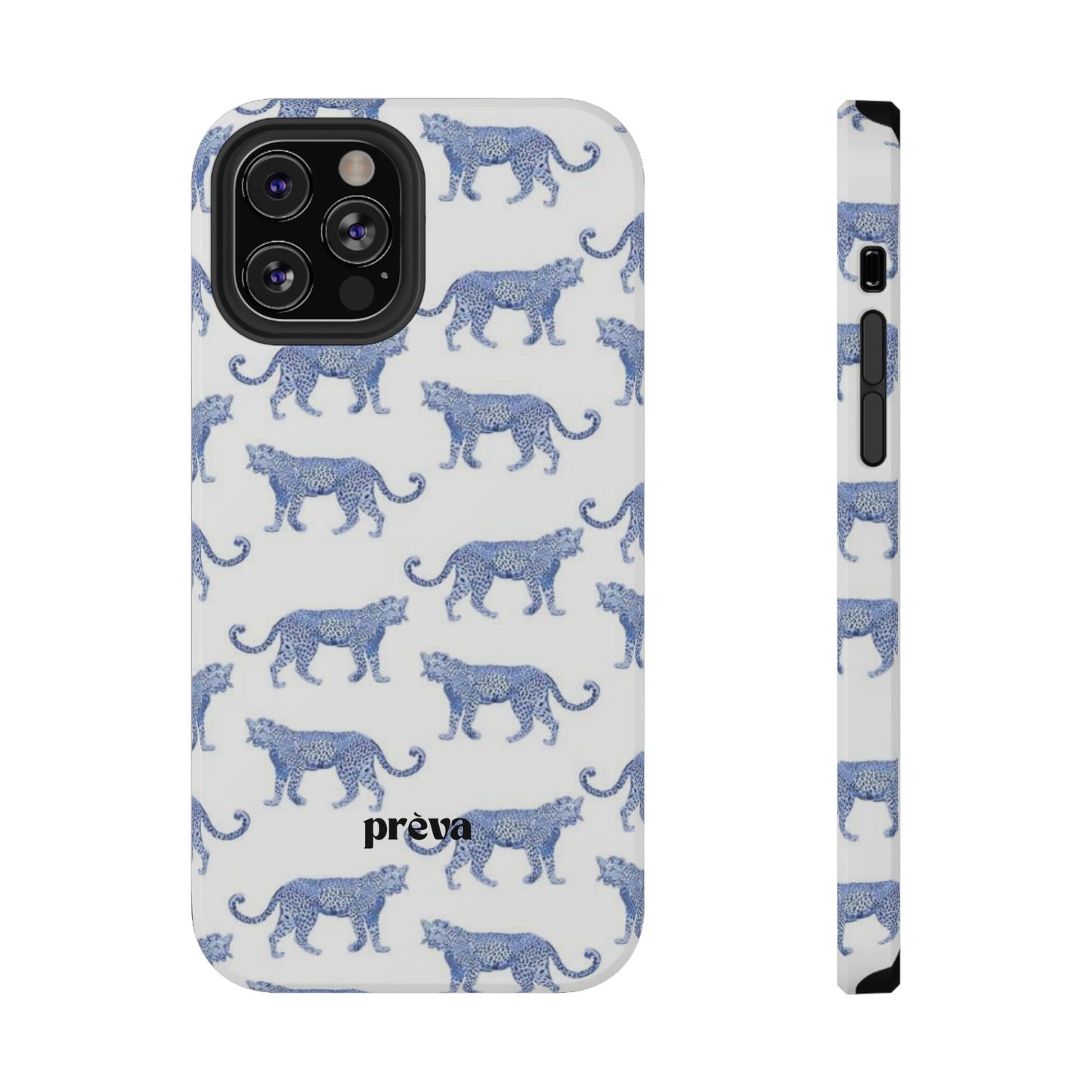 Blue Leopard Pattern Phone Case