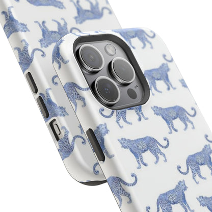 Blue Leopard Pattern Phone Case