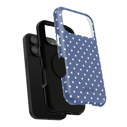 Navy Polka Dot Phone Case
