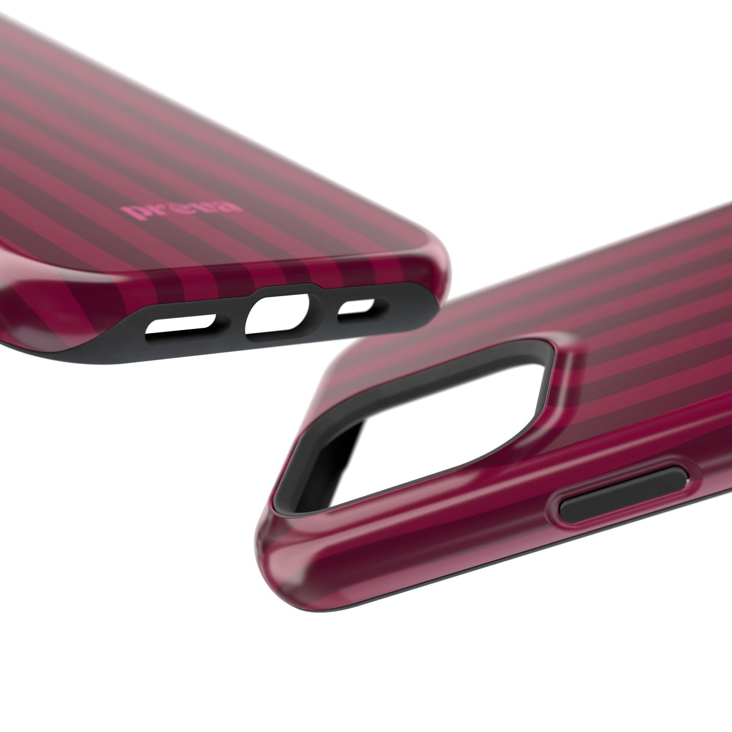 Burgandy Stripes x Ava Dudderar Phone Case