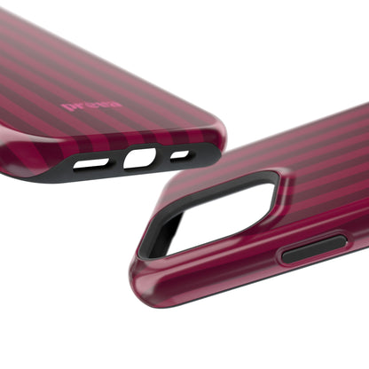 Burgandy Stripes x Ava Dudderar Phone Case