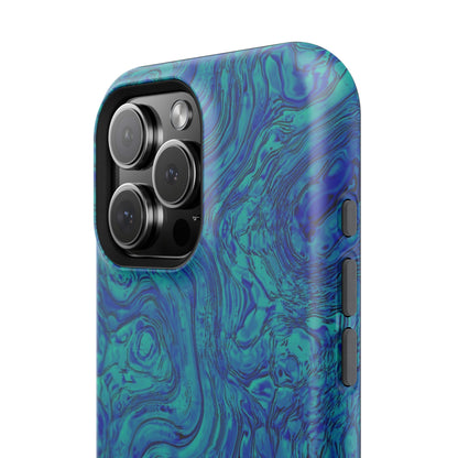 Blue Marble Impact-Resistant Phone Case — Protective Ripple Swirl Design