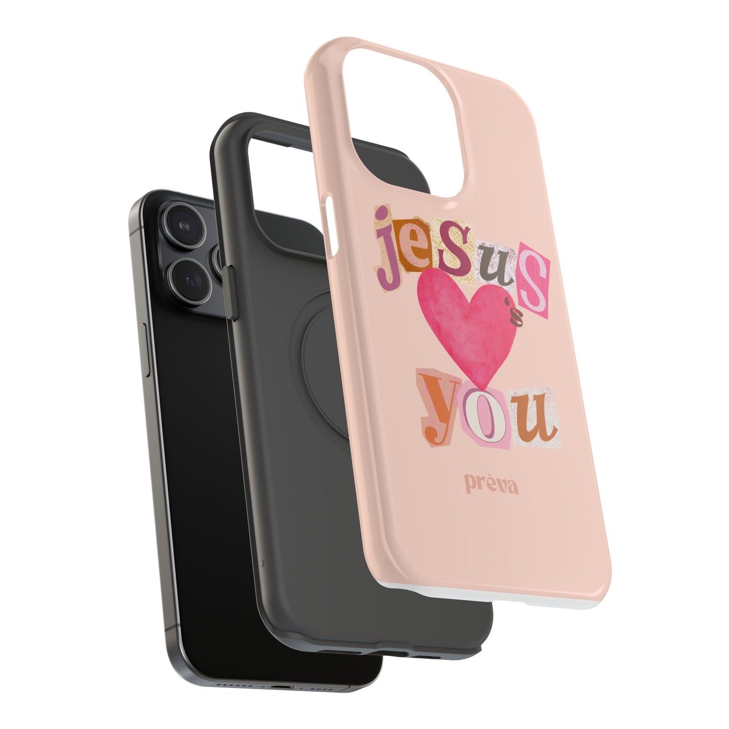 Pink Jesus Loves You Phone Case