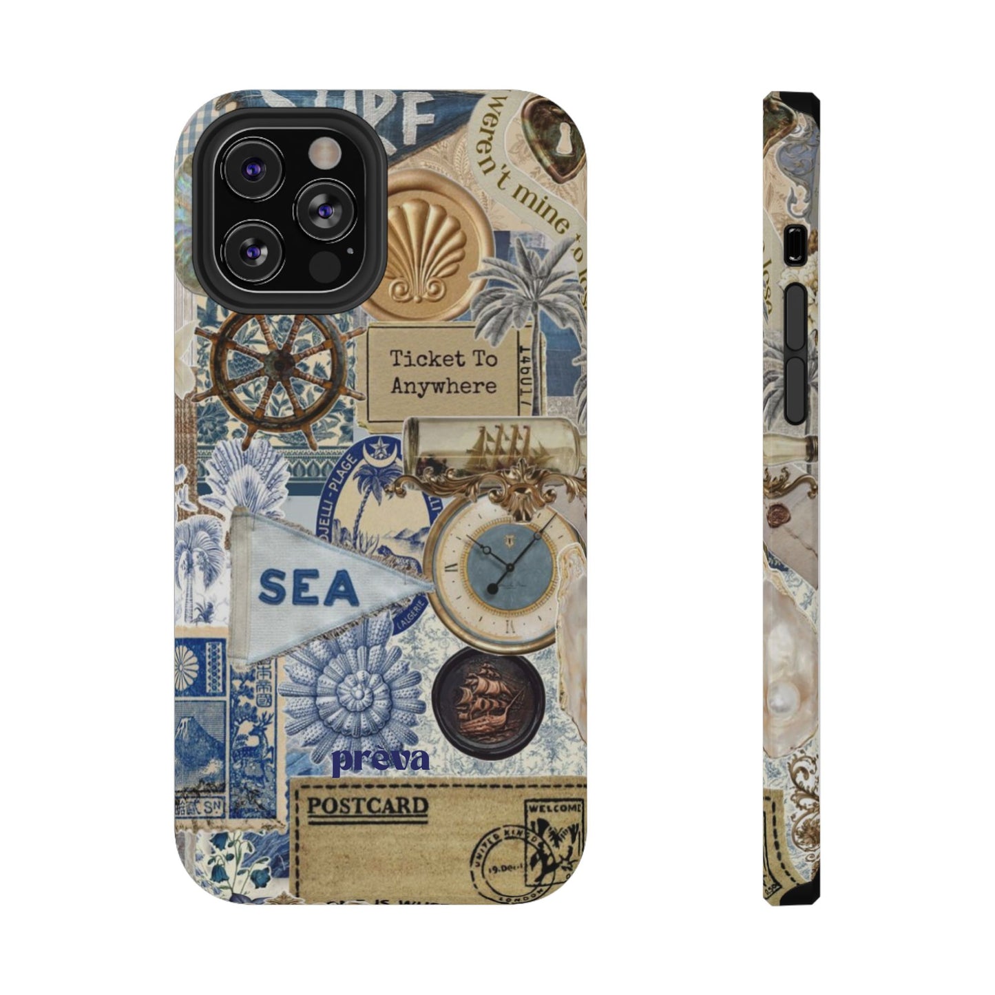 Neutral Travel Collage Phone Case