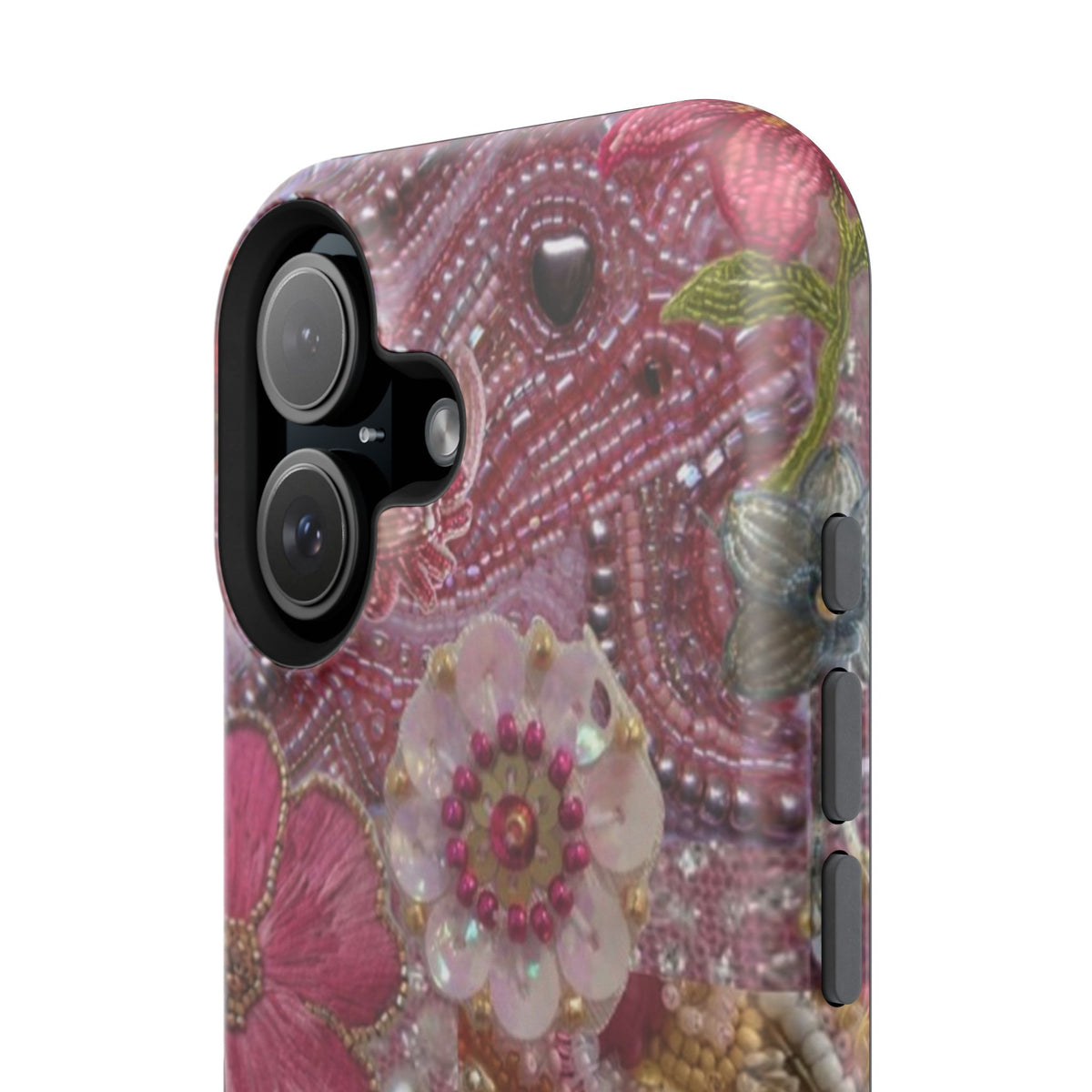 Floral Embroidery Phone Case