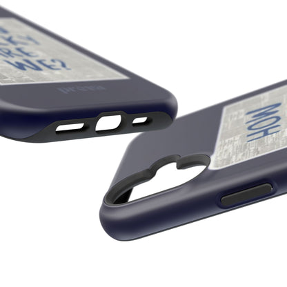 Navy How Lucky Are We Phone Case