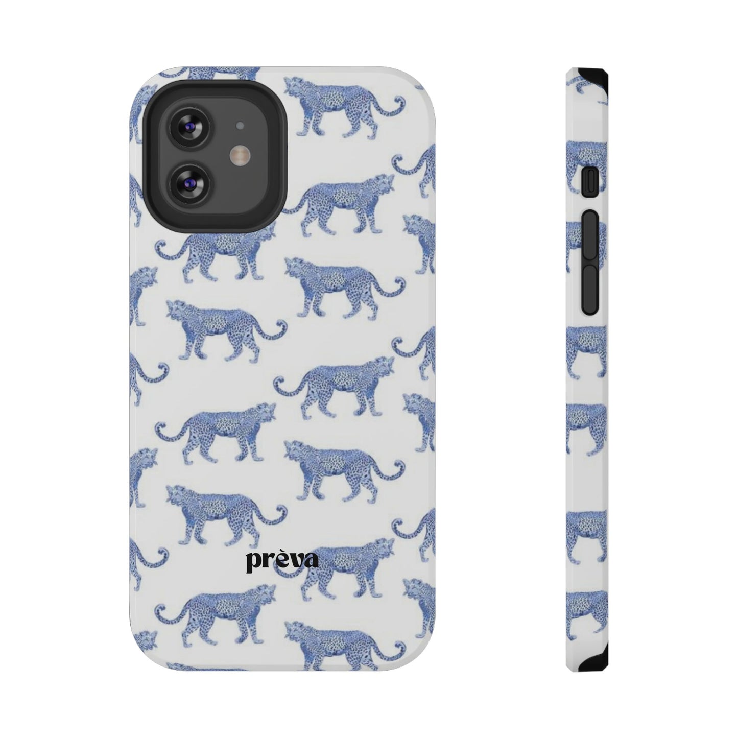 Blue Leopard Pattern Phone Case